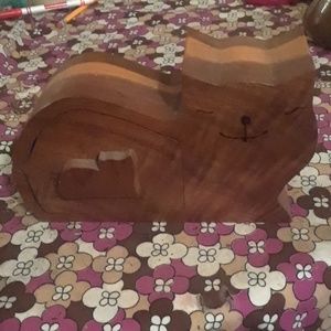 Handmade cat stash station